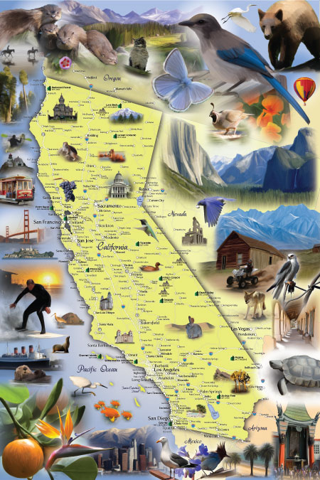 Illustrated Map of California