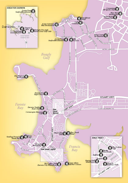 Darwin Australia Fine Dining Map