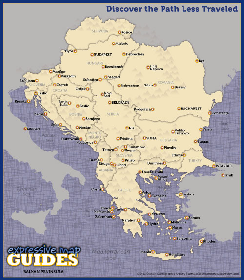 Balkan Peninsula Expressive Map Guides