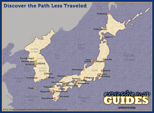 Japan Korea Expressive Map Guides