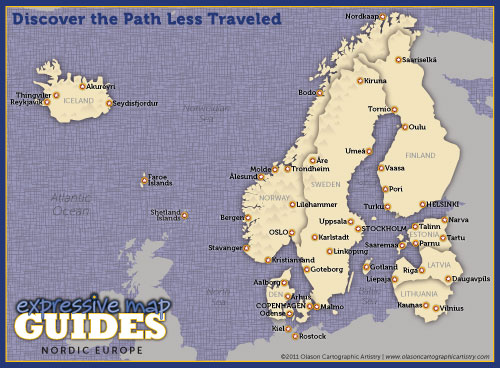 Nordic Europe Expressive Map