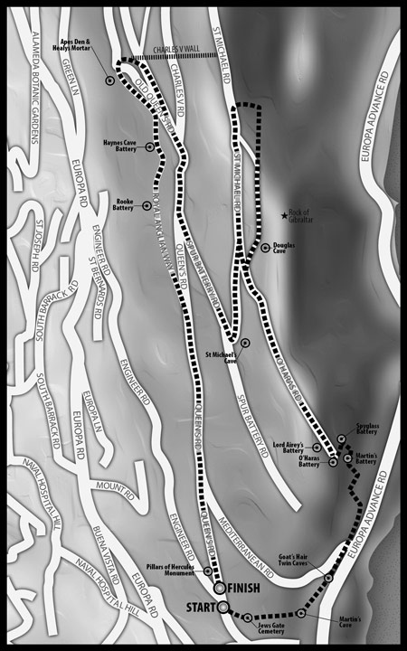 Gibraltar Walking Map